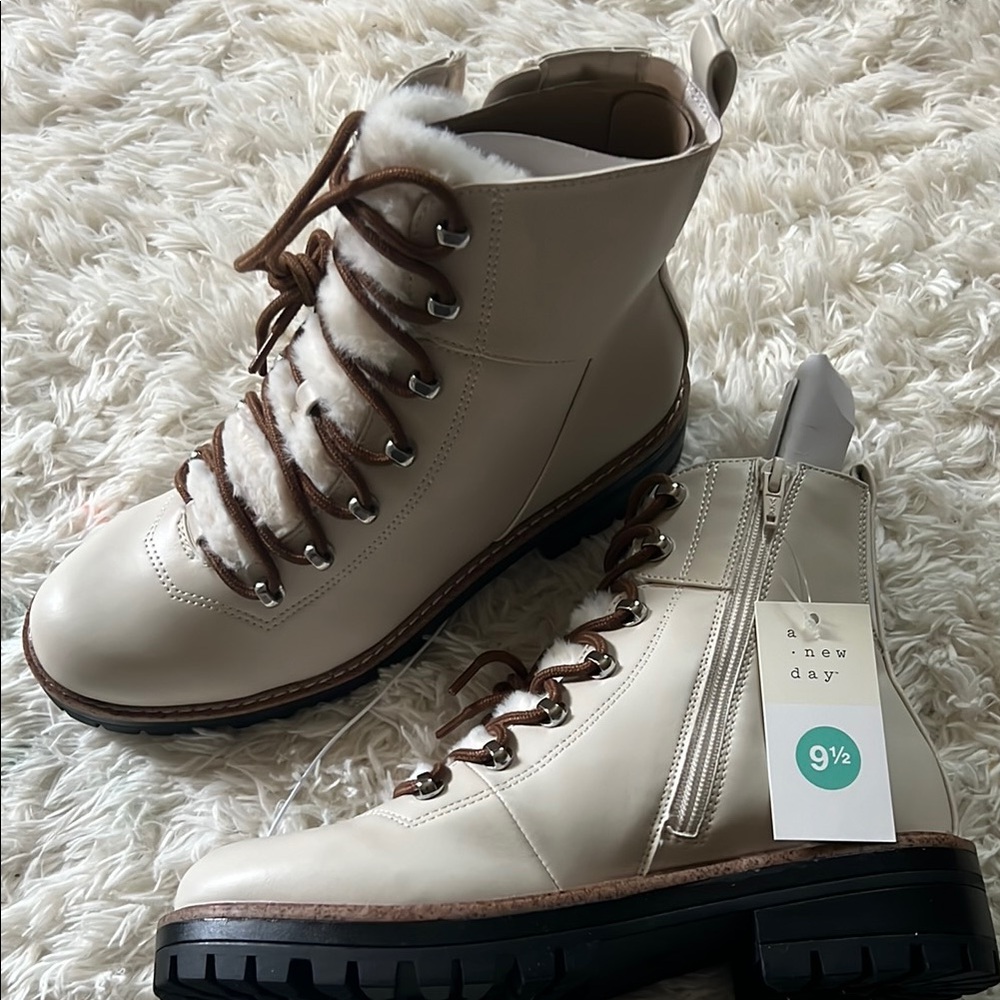 A New Day Women's Beige Ankle Boots
